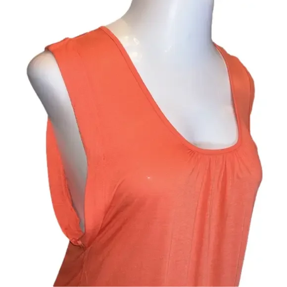 CHARLOTTE RUSSE Sexy Orange Rayon Tank Top with Back Cut-Outs, Size M - Picture 3 of 6